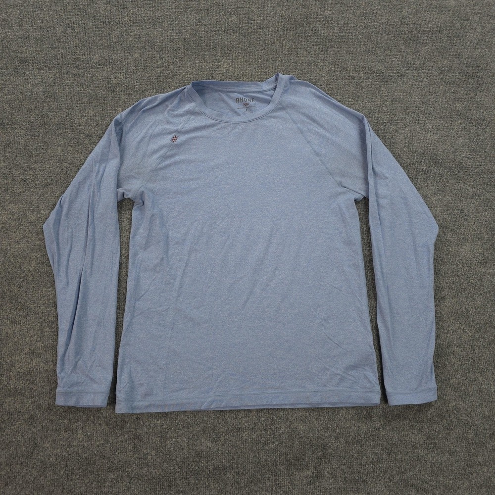 Rhone Shirt Mens Small Blue Reign Performance Tee Run Gym Athletic Golf